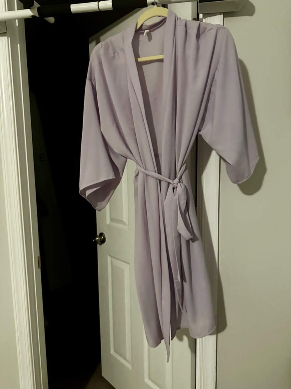 Pinkblush Lavender Maternity/Nursing Robe with Tie Belt